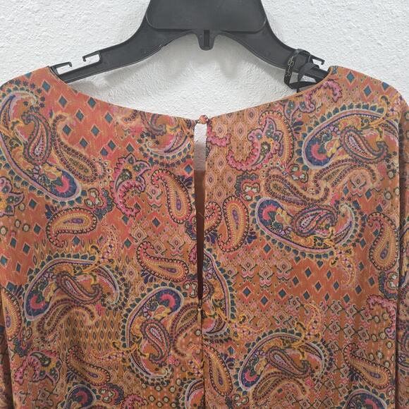 Jessica Simpson Womens Mini Dress Boho Bell Sleeves Crewneck Plus Size 3X - Picture 10 of 12